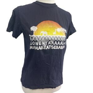 Idakoos Womens Small Lion King Themed Short Sleeve Cotton Blend Tee